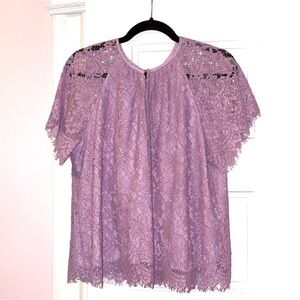 J. Crew Lavender Lace Blouse